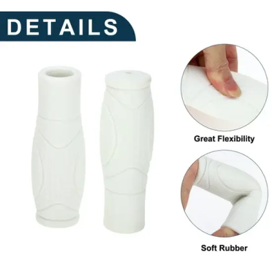 Unique Bargains Bike Handlebar Grips Covers 4.92" Long White 1 Pair image {2}