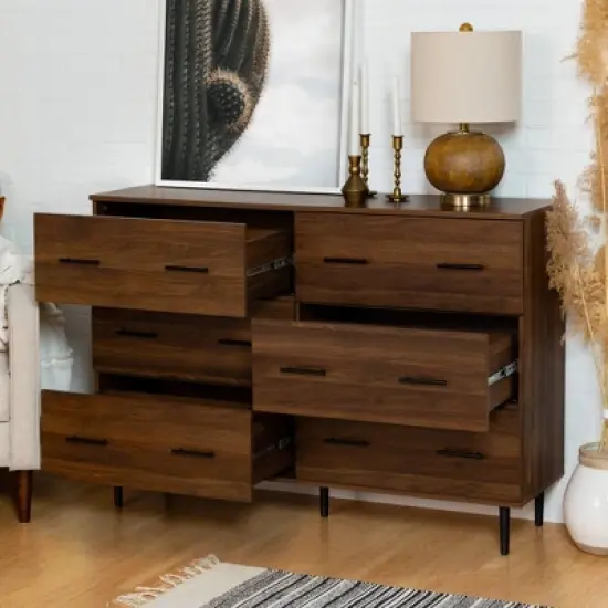 Higgins Modern Horizontal 6 Drawer Dresser - Saracina Home image {12}