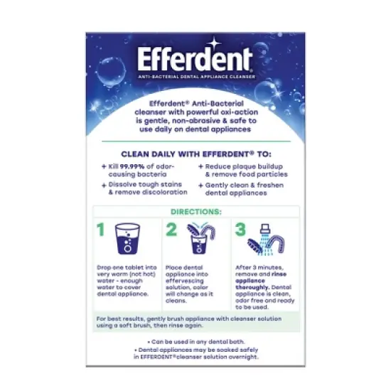 Efferdent Anti-Bacterial Dental Appliance Cleaner - 126ct image {6}
