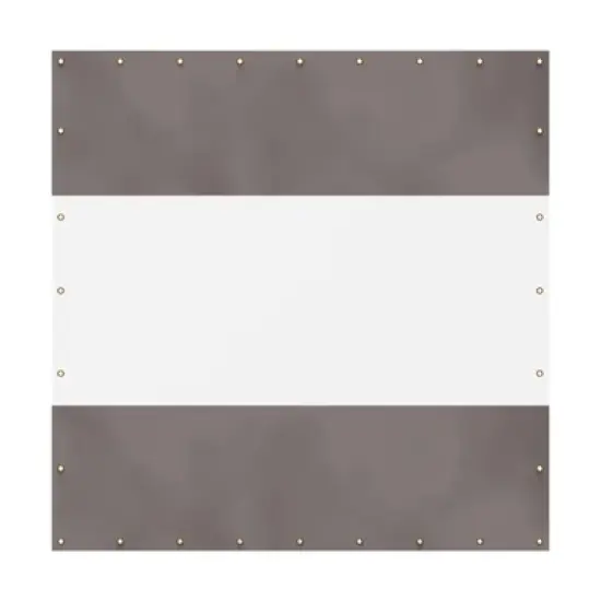 DOMETOUR Heavy Duty Outdoor Clear Waterproof PVC Curtain, Weather Resistant & Tearproof for Patio/Gazebo/Pergola, 10'x10', Gray image {1}