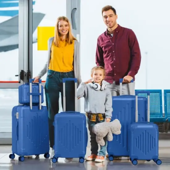 Karl Home 5 Piece Set ABS Trolley Cases Iron Trolley Rod Green image {3}