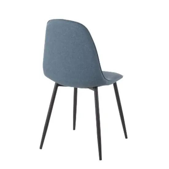 Set of 2 Pebble Steel/Polyester Dining Chairs - LumiSource image {3}