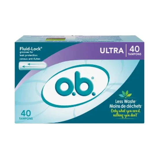 o.b. Non-Applicator Ultra Absorbency Tampons - Unscented - 40ct image {14}