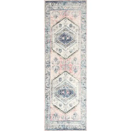 nuLOOM Chase Faded Vintage Medallion Area Rug image {9}