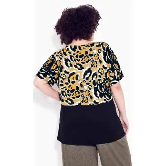 Women's Plus Size Harlow Top - gold | AVENUE image {1}