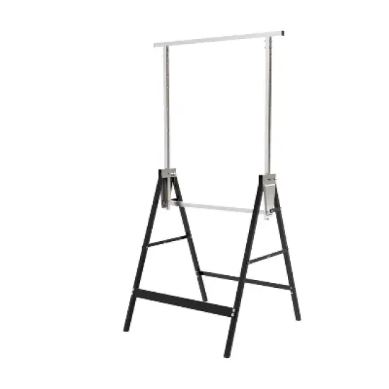 MaseiKar Heavy-Duty Adjustable Sawhorse Brackets 2 Pack, 2x4 Sawhorse Lifting Bracket, Stainless Steel Folding Sawhorse Stand, Workbench Support image {1}