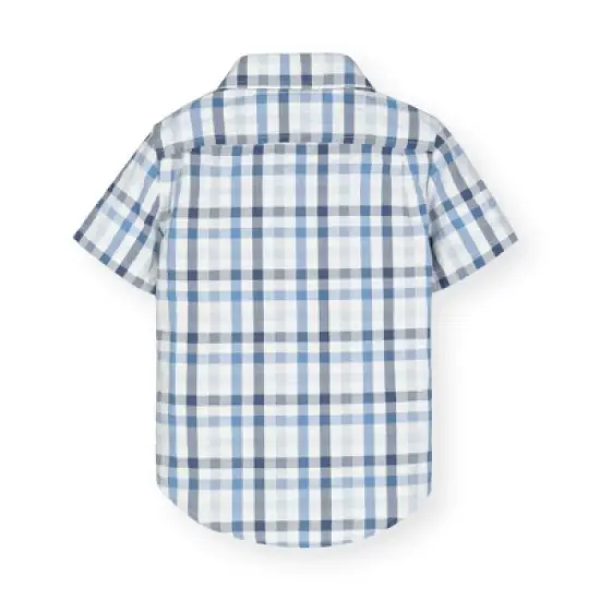 Hope & Henry Boys' Seersucker Short Sleeve Button Down Shirt, Kids image {3}