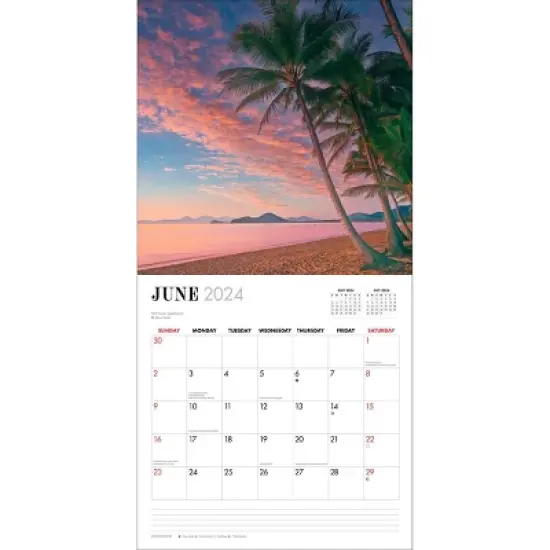 Browntrout 2024 Wall Calendar 12"x12" Australian Beaches image {2}