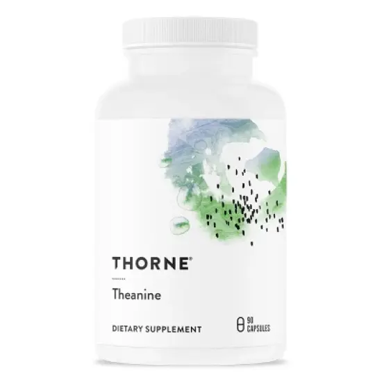THORNE Theanine - 200mg of L-Theanine - Support a Healthy Stress Response, Relaxation & Focus* - Increases Brain Alpha-Wave Production* - 90 Capsules image {7}