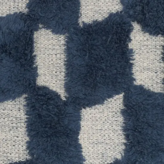 18"x18" Tufted Diag Checkers Square Throw Pillow - Nicole Curtis image {2}