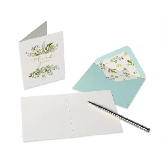 20ct 'Thank You' Assorted Wedding Eucalyptus Leaves - PAPYRUS image {2}