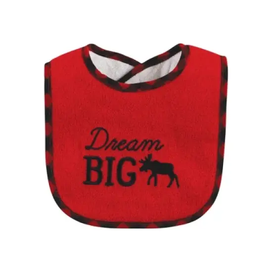 Hudson Baby Infant Boy Cotton Terry Drooler Bibs with Fiber Filling, Boy Moose Bear, One Size image {11}