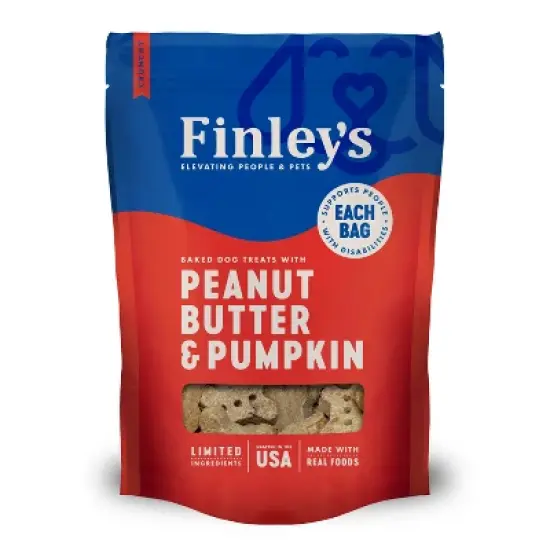 Finley's All Natural Peanut Butter & Pumpkin Flavor Dog Treat Crunchy Biscuits image {8}