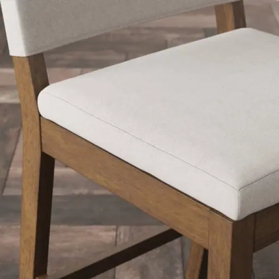 Linus Wood Upholstered Sling Back Barstool - Nathan James image {3}