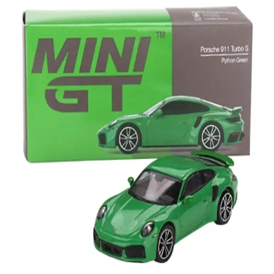 Porsche 911 Turbo S Python Green Limited Edition to 3000 pieces Worldwide 1/64 Diecast Model Car by True Scale Miniatures image {3}