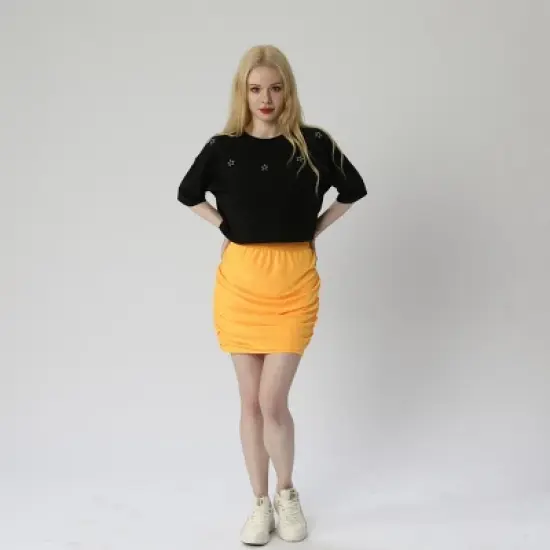 Women's Ruched Mini Skirt image {1}