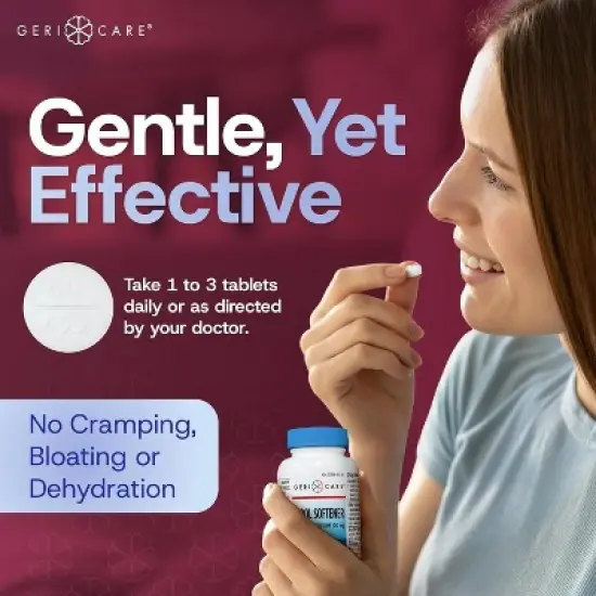 Gericare Docusate Sodium 100mg Tablets, 100 Ct image {2}