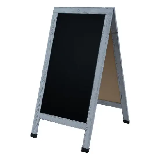 Sunnydaze Double-Sided Magnetic A-Frame Chalkboard with Chalk Markers - 48 in x 24 in image {3}