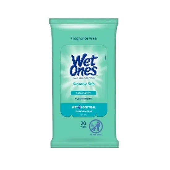 Wet Ones Sensitive Skin Hand Wipes Travel Pack - Fragrance Free - 20ct image {7}