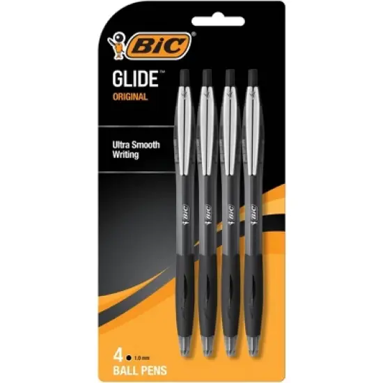 BiC Glide Original Black Medium Point 1.0mm 4ct image {9}
