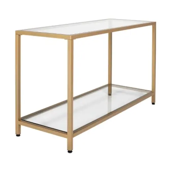 47" Camber Modern Glass Console Table Gold - Studio Designs Home image {2}