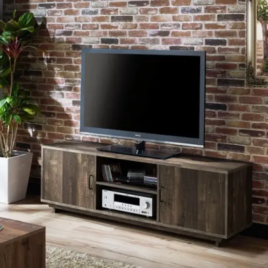 Fraire Contemporary TV Stand for TVs up to 60" Reclaimed Oak - HOMES: Inside + Out image {4}