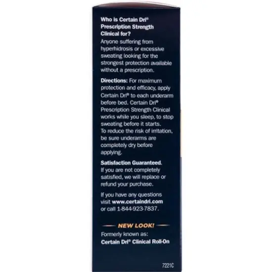 Certain Dri Prescription Strength Clinical Roll-On Antiperspirant - Unscented 1.2oz/3pk image {5}