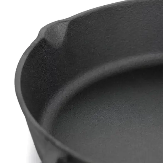Oster Castaway 12 Inch Cast Iron Round Frying Pan with Dual Spouts image {3}
