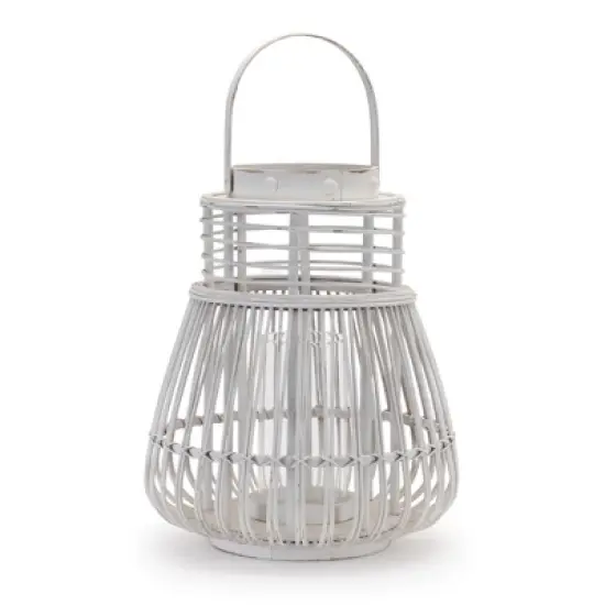 Woven Rattan Lantern 14.5"H image {2}
