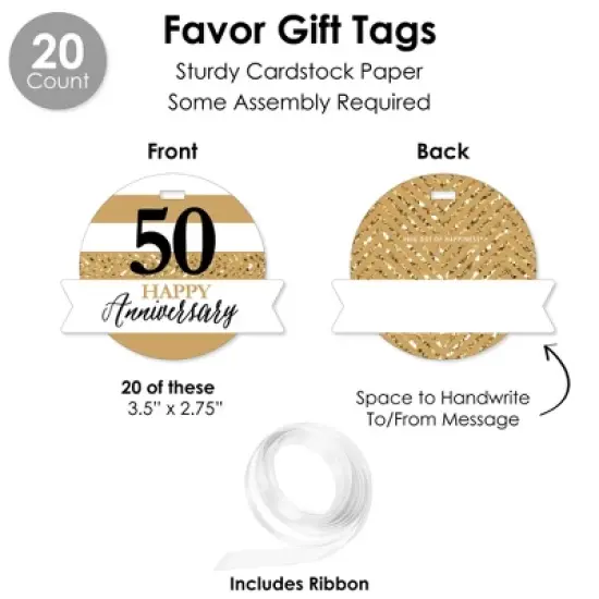 Big Dot of Happiness We Still Do - 50th Wedding Anniversary - Anniversary Party Favors and Cupcake Kit - Fabulous Favor Party Pack - 100 Pieces image {5}