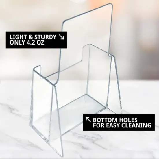 Azar Displays Trifold Brochure Holder. Inside Dimension: 4.125"W image {3}