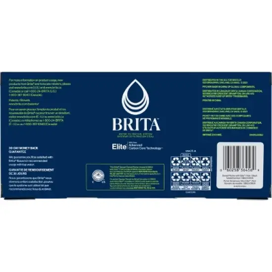 Brita Water Filter 6 Cup Denali Water Pitcher Dispenser with Elite Water Filter image {9}