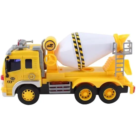 Link Worldwide Ready! Set! Play! Pull Back Powered Cement Mixer Truck Toy With Lights And Sounds image {3}