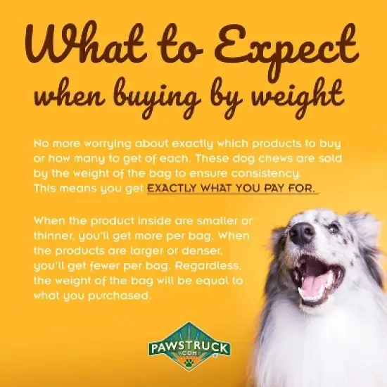 Pawstruck Natural Bully Slices Beef Hide Chews for Dogs - Made with No Artificial Ingredients - 1 lb. Bag image {5}