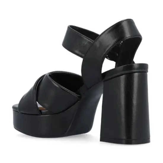 Journee Collection Womens Akeely Tru Comfort Foam Mid Heel Platform Sandals image {6}