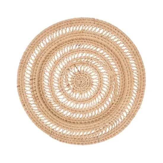 Saro Lifestyle Rustic Rattan Charger Plate (Set of 4) image {5}