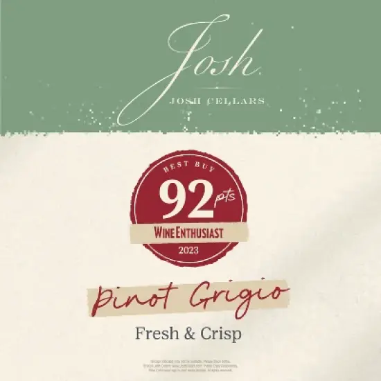 Josh Pinot Grigio White Wine - 750ml Bottle image {4}