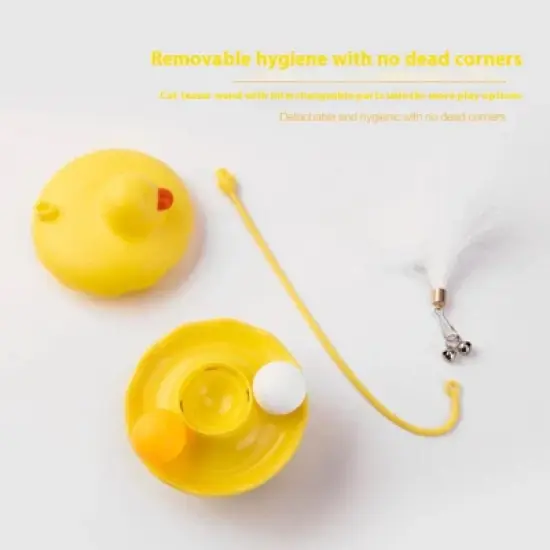 Cat Toys - Interactive Toy for Cat | Kitten Toys | Lightweight Resin Duck Shape Fun Stick for Kitten Play Indoor Outdoor image {3}