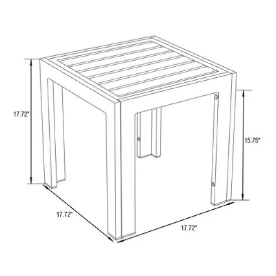 LeisureMod Modern Aluminum End Table for Indoor and Outdoor Use &ndash; Patio, Balcony, Garden, Porch, Poolside, Terrace Accent Table &ndash; Chelsea Series image {5}