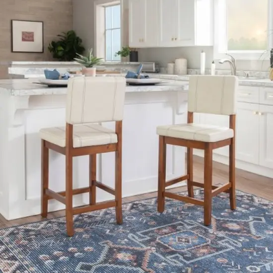 24" Milano Counter Height Barstool - Linon image {6}