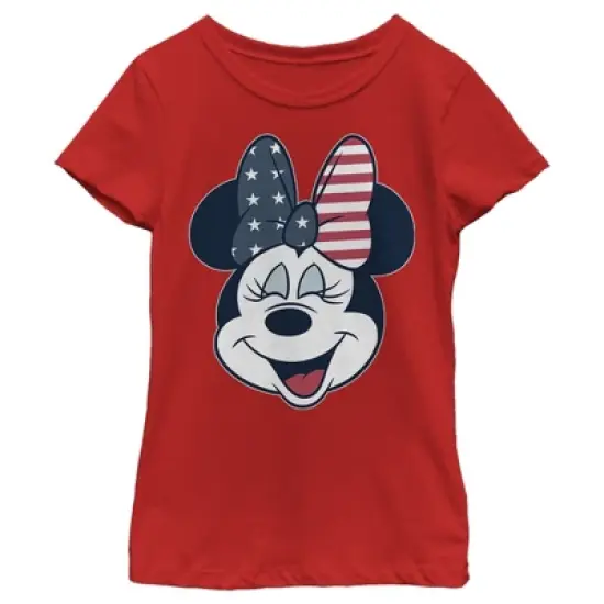 Girl's Disney Minnie Mouse American Bow T-Shirt image {4}