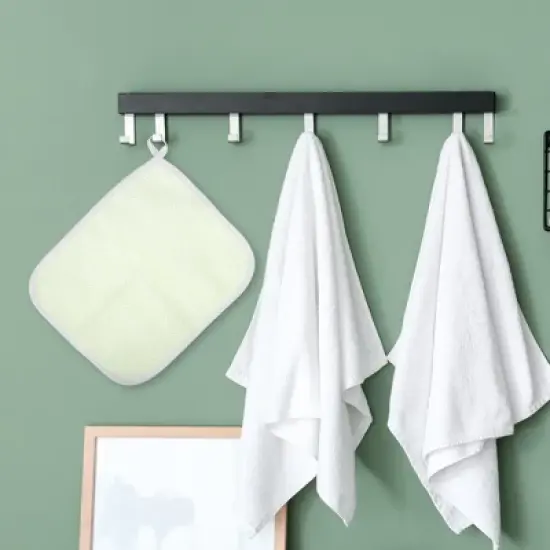 Unique Bargains Double Side Elasticity Body Scrub Towel Beige 1 Pc image {4}