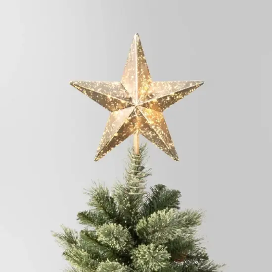 10" Pre-lit Faux Mercury Star Christmas Tree Topper - Wondershop&trade; image {5}