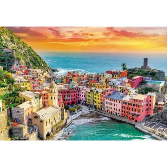 Trefl Romantic Sunset: Vernazza Liguria Italy Jigsaw Puzzle - 1500pc image {2}