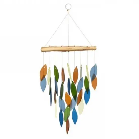 Home & Garden Atlantic Coast Waterfall Windch  -  One Windchime 20 Inches -  Windchine Hand Crafted  -  Geblueg379  -  Glass  -  Multicolored image {1}