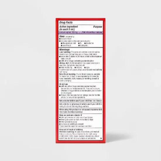 Children's Acetaminophen Pain Reliever & Fever Reducer Liquid - Grape - 4oz - up&up&trade; image {2}