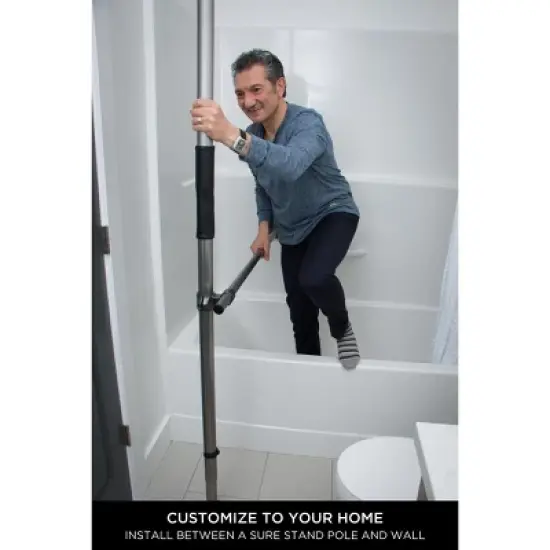 Signature Life Horizontal Grab Bar Accessory for the Sure Stand Security Pole image {5}