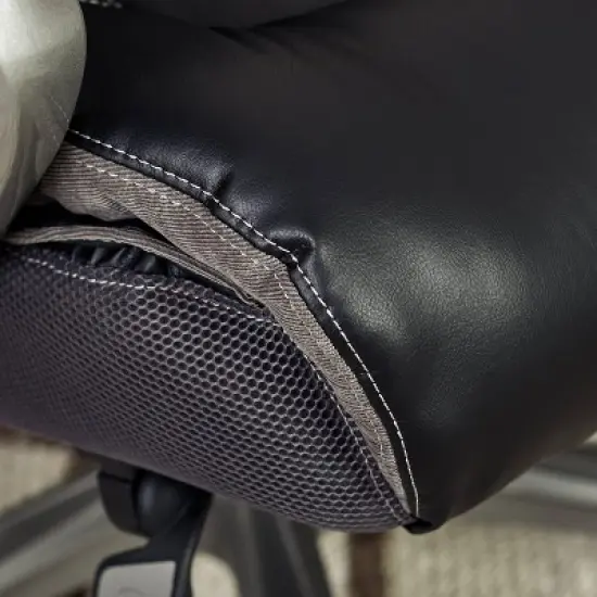 Big & Tall Smart Layers Premium Ultra Executive Chair Bliss Black Bonded Leather - Serta image {13}