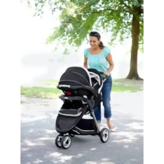 Graco FastAction Fold Sport Click Connect Travel System with SnugRide Infant Car Seat - Gotham image {2}