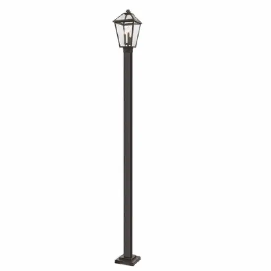 Talbot 3-Light Outdoor Post Mount Fixture - Dimmable, Wet Rated, 10" x 113.5", Aluminum image {3}